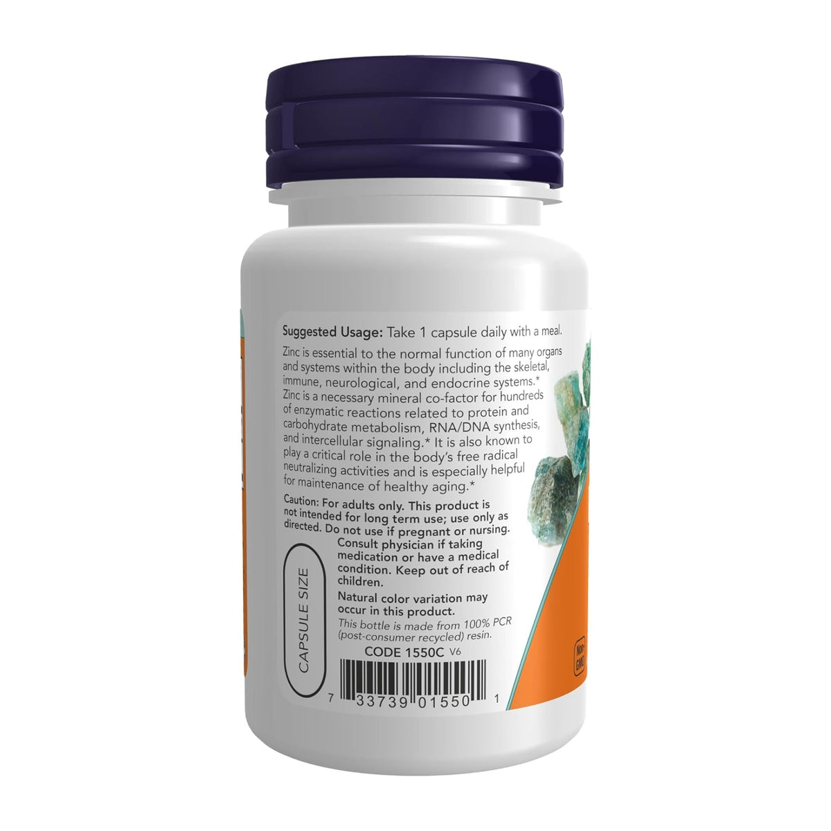 NOW Foods Zinc Picolinate 50mg, 60 Caps (Exp 01/31)