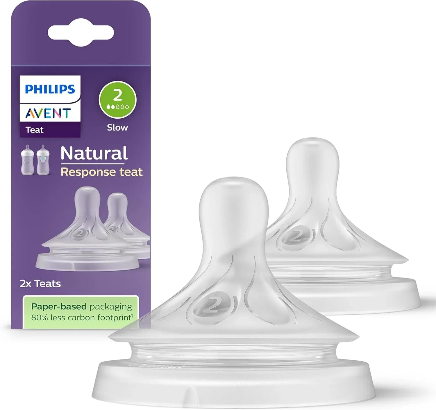 Philips Avent Silicone Natural Response Nipples, 2/3pk (6 Sizes) - Pupsik Singapore