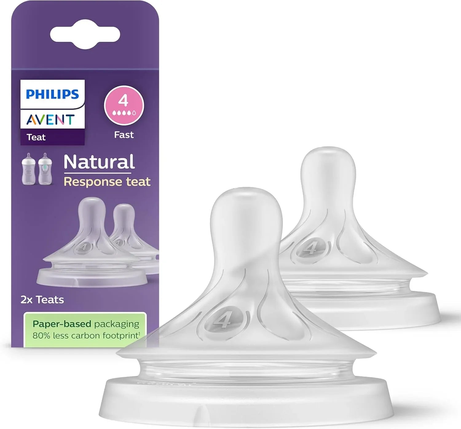 Philips Avent Silicone Natural Response Nipples, 2/3pk (6 Sizes) - Pupsik Singapore