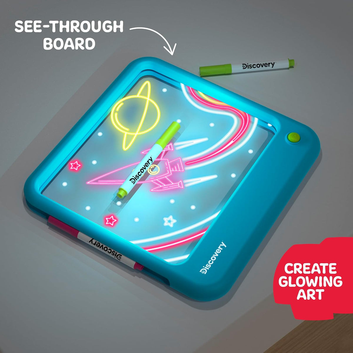 Discovery Neon Glow Tablet Light-Up Art Board