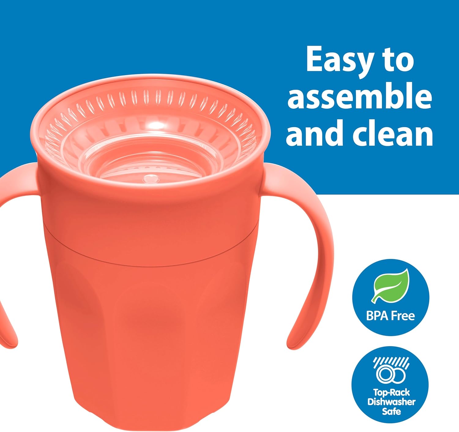 Dr. Brown’s Milestones Cheers360 Cup with Handles, 7 oz/200 mL (2 Colors) | 6M+