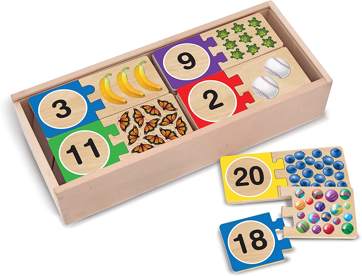 Melissa & Doug Self-Correcting Number Puzzles with Box, 40pcs