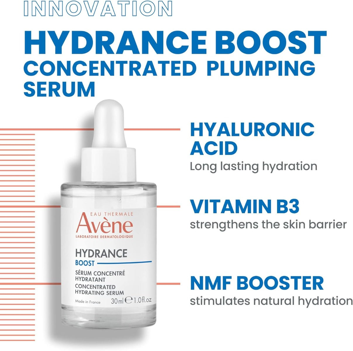 Avene Hydrance Boost Concentrated Hydrating Serum, 30ml (Exp 12/26)