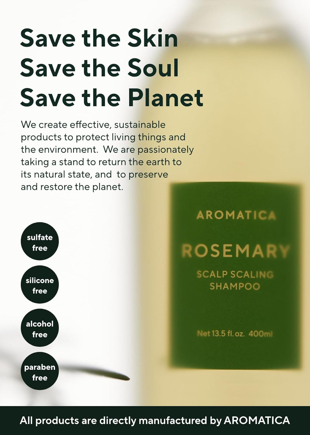Aromatica Rosemary Scalp Scaling Shampoo (2 Sizes)