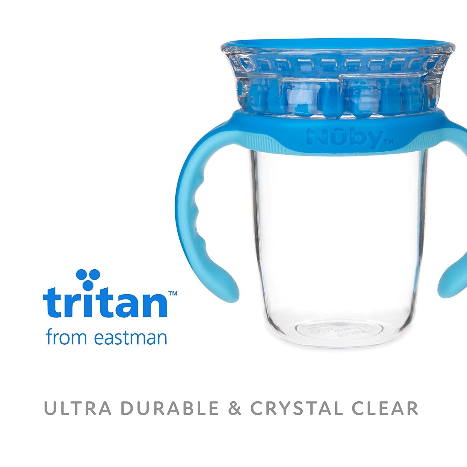 Nuby 360 Edge 2-Stage Drinking Rim Tritan Cup, 240ml (3 Colors) - Pupsik Singapore
