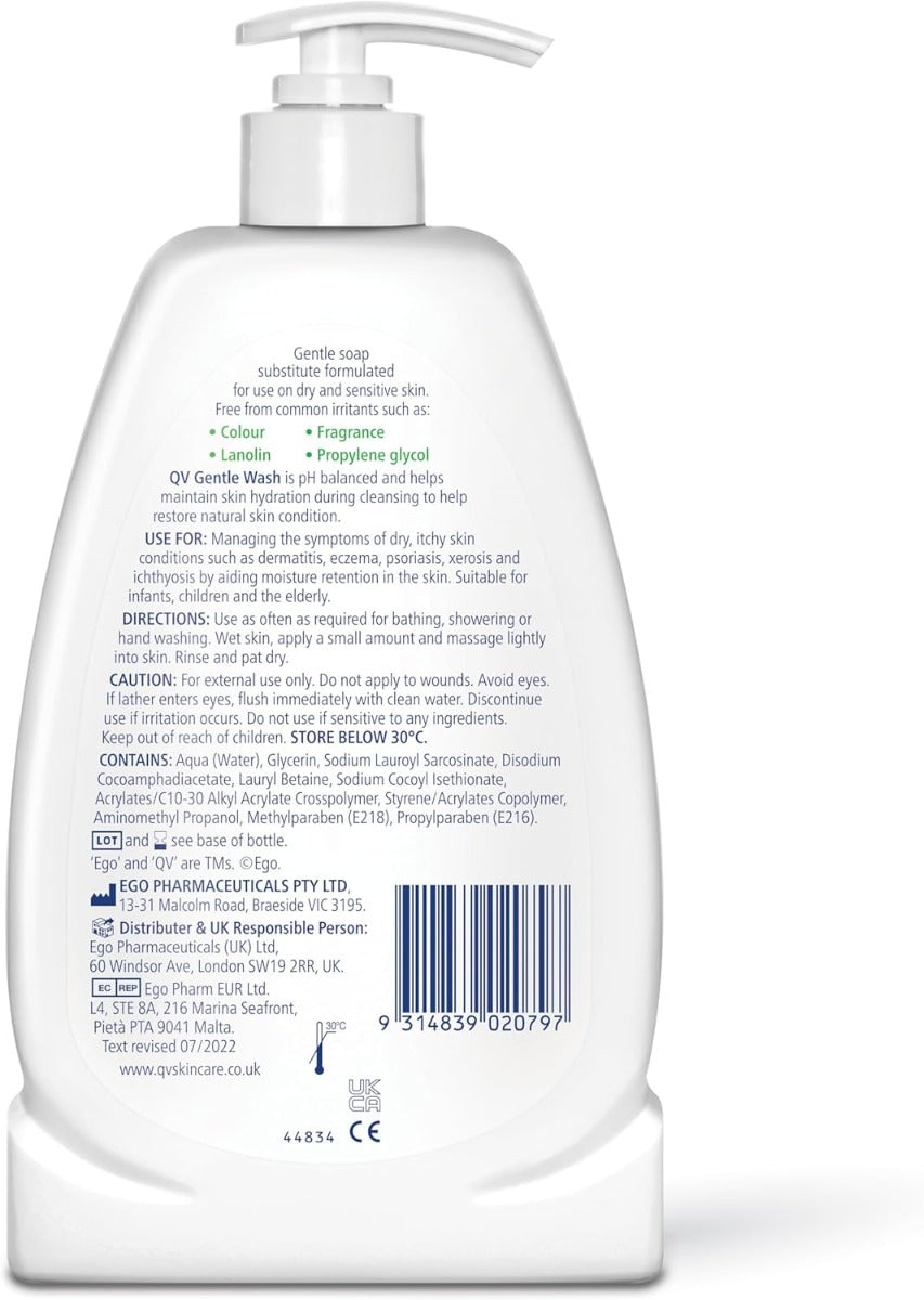 QV Gentle Wash, 500g (Exp 02/28)