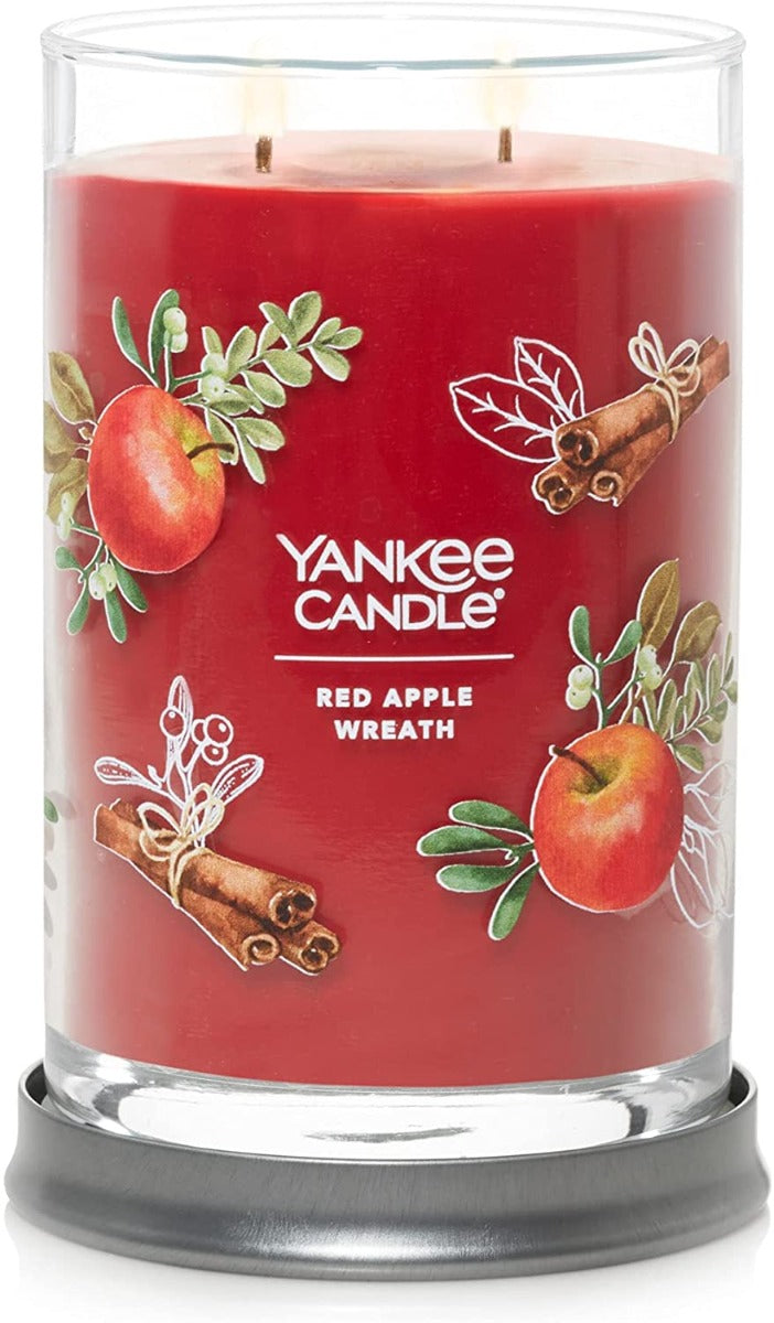 Yankee Candle Signature Large Tumbler Candle, 2-wicks (20oz) - Red Apple Wreath