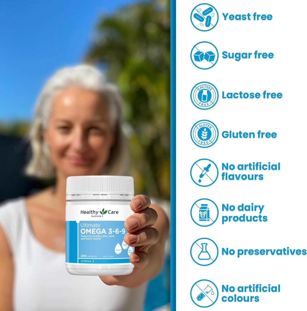 Healthy Care Omega 3-6-9,  200 Capsules (Exp 12/26)