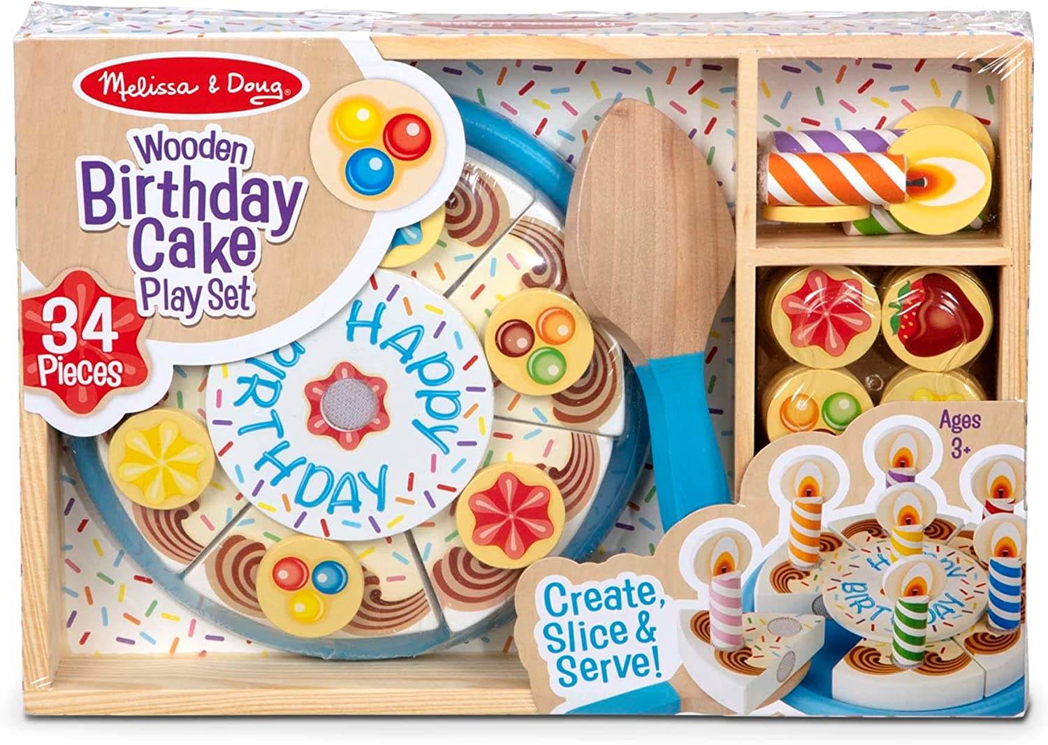 Melissa & Doug Birthday Party Wooden Play Cake