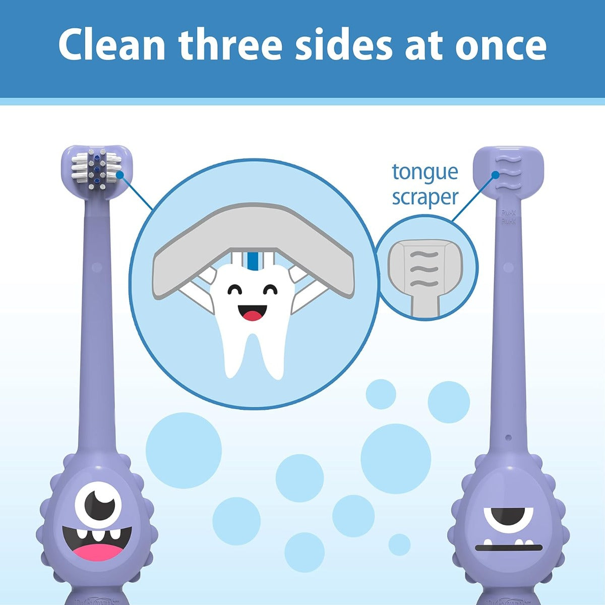 Dr. Brown's ToothScrubber Toddler Toothbrush - Purple Monster