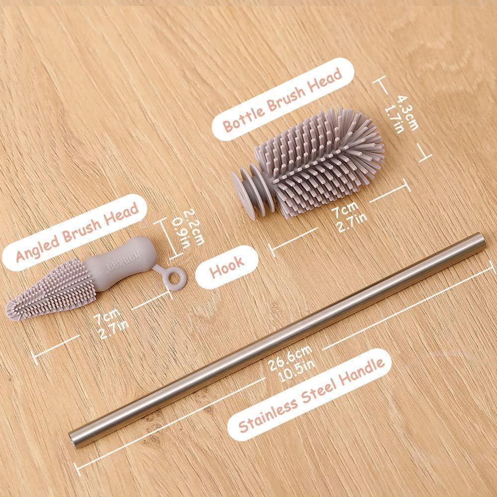 Haakaa Double-Ended Silicone Bottle Brush (2 Colors)