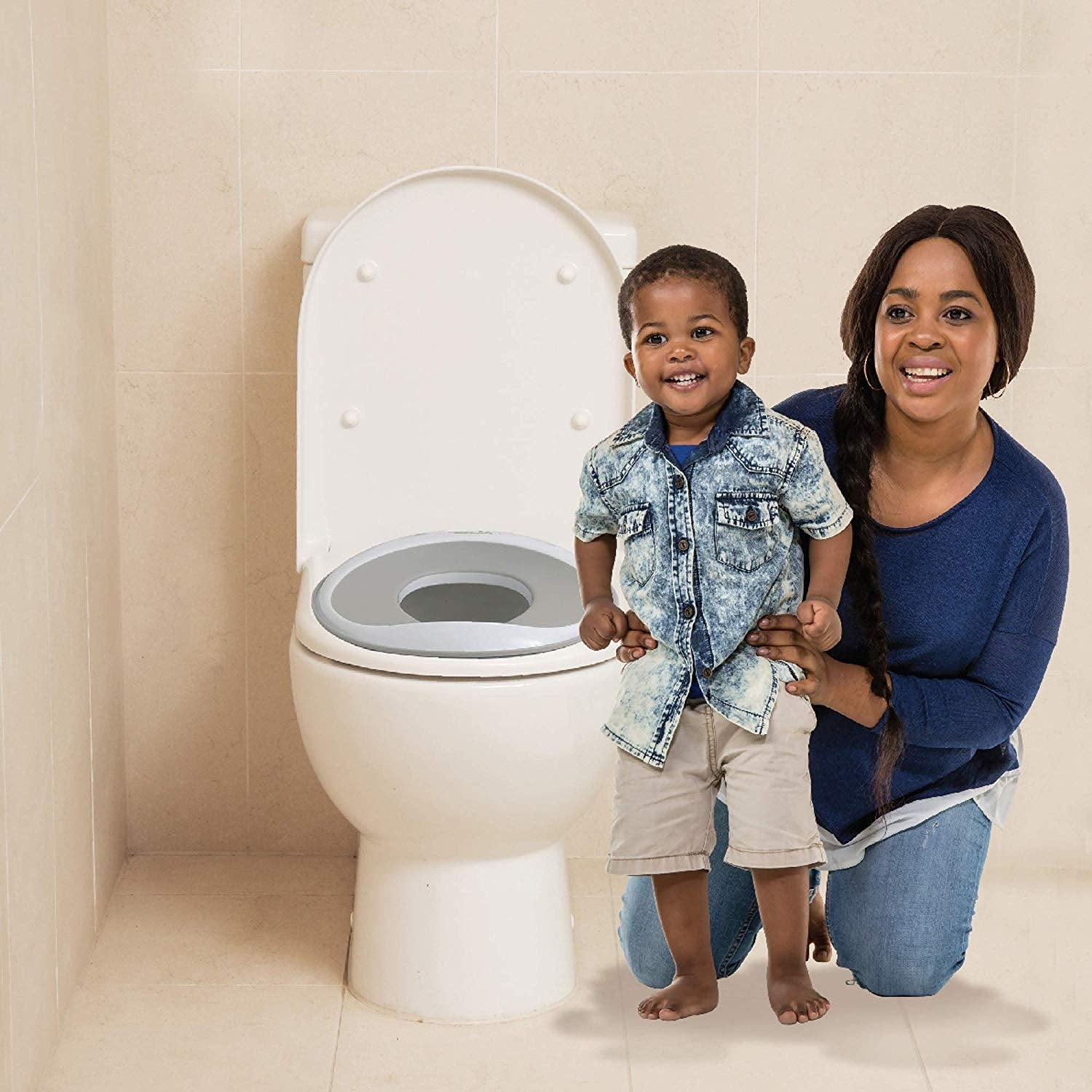 Dreambaby EZY Toilet Trainer Seat - Grey