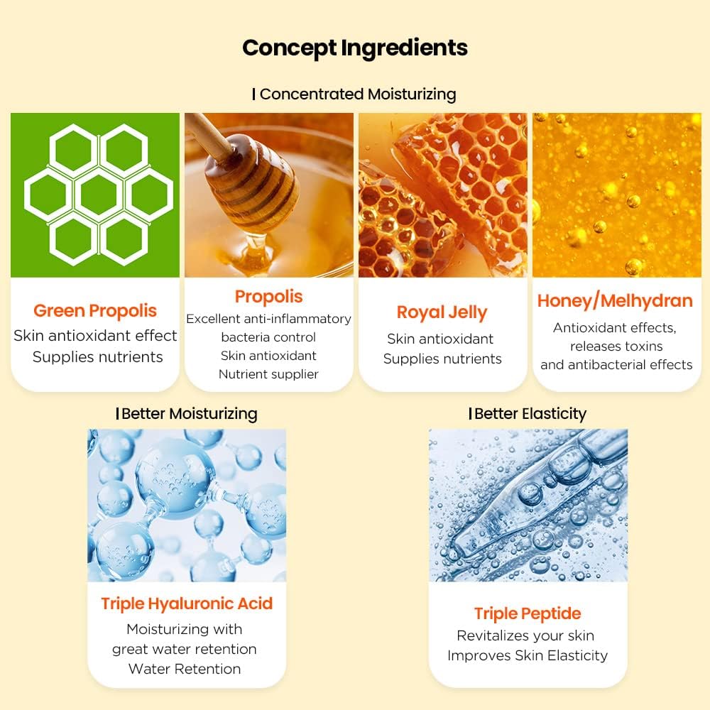 JMsolution Honey Luminous Royal Propolis Mask, 10pcs (Exp 03/27)