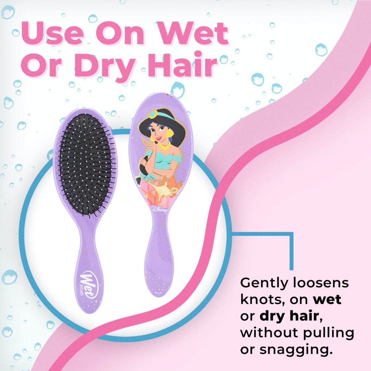 Wet Brush Detangler Brush Disney Princess Celebration (3 Designs) - Pupsik Singapore