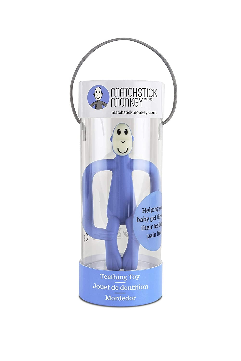 Matchstick Monkey Original Teething Toy - With Tail (12 Colors) - Pupsik Singapore