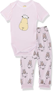 Baa Baa Sheepz Baby Bamboo Onesies & Pants - Pink