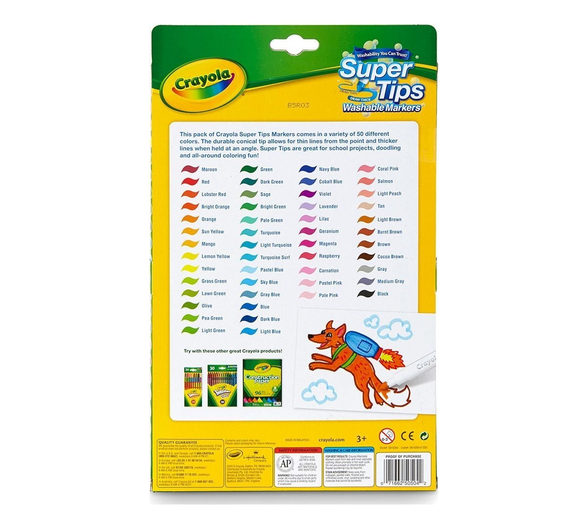 Crayola Super Tips Washable Markers (50pc)