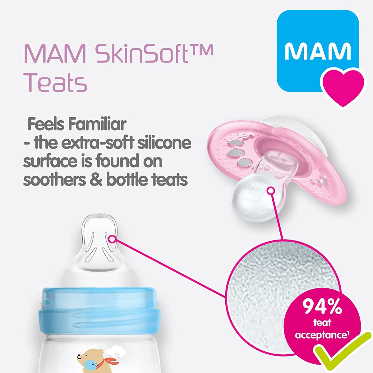 MAM Easy Start Anti-Colic Milk Bottle, 2 x 260ml (3 Assorted Colours)