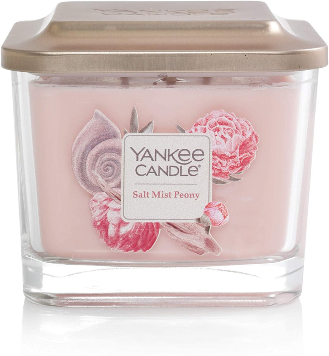 Yankee Candle Medium 3-Wick Square Candle (12.25oz) - Salt Mist Peony