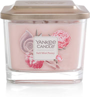 Yankee Candle Medium 3-Wick Square Candle (12.25oz) - Salt Mist Peony