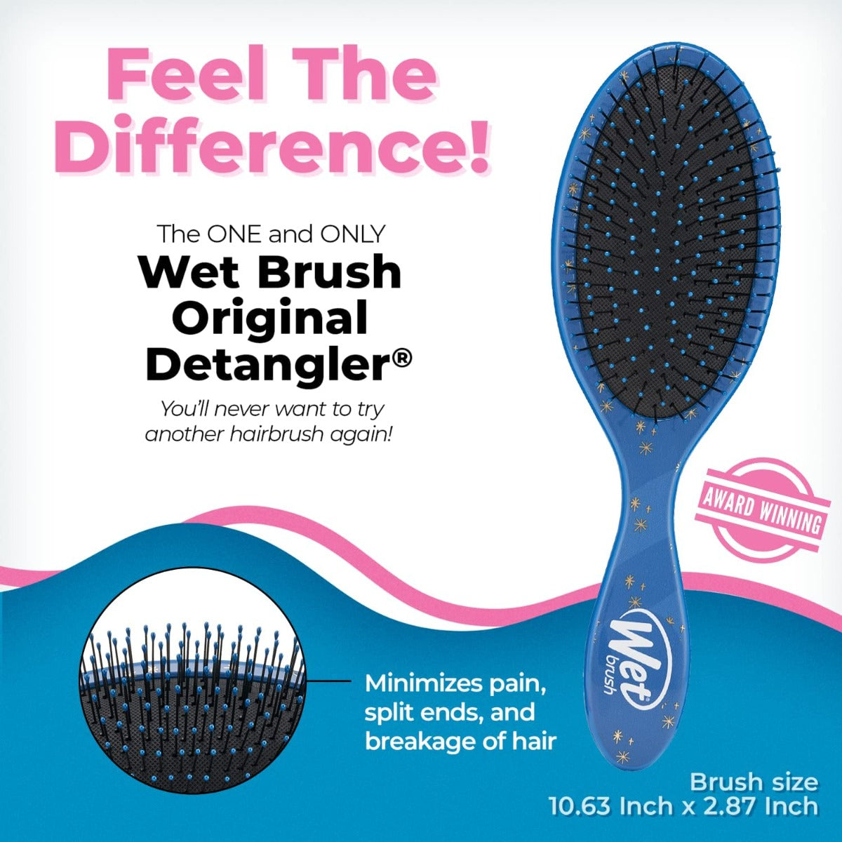 Wet Brush Detangler Brush Disney Princess Celebration (3 Designs) - Pupsik Singapore