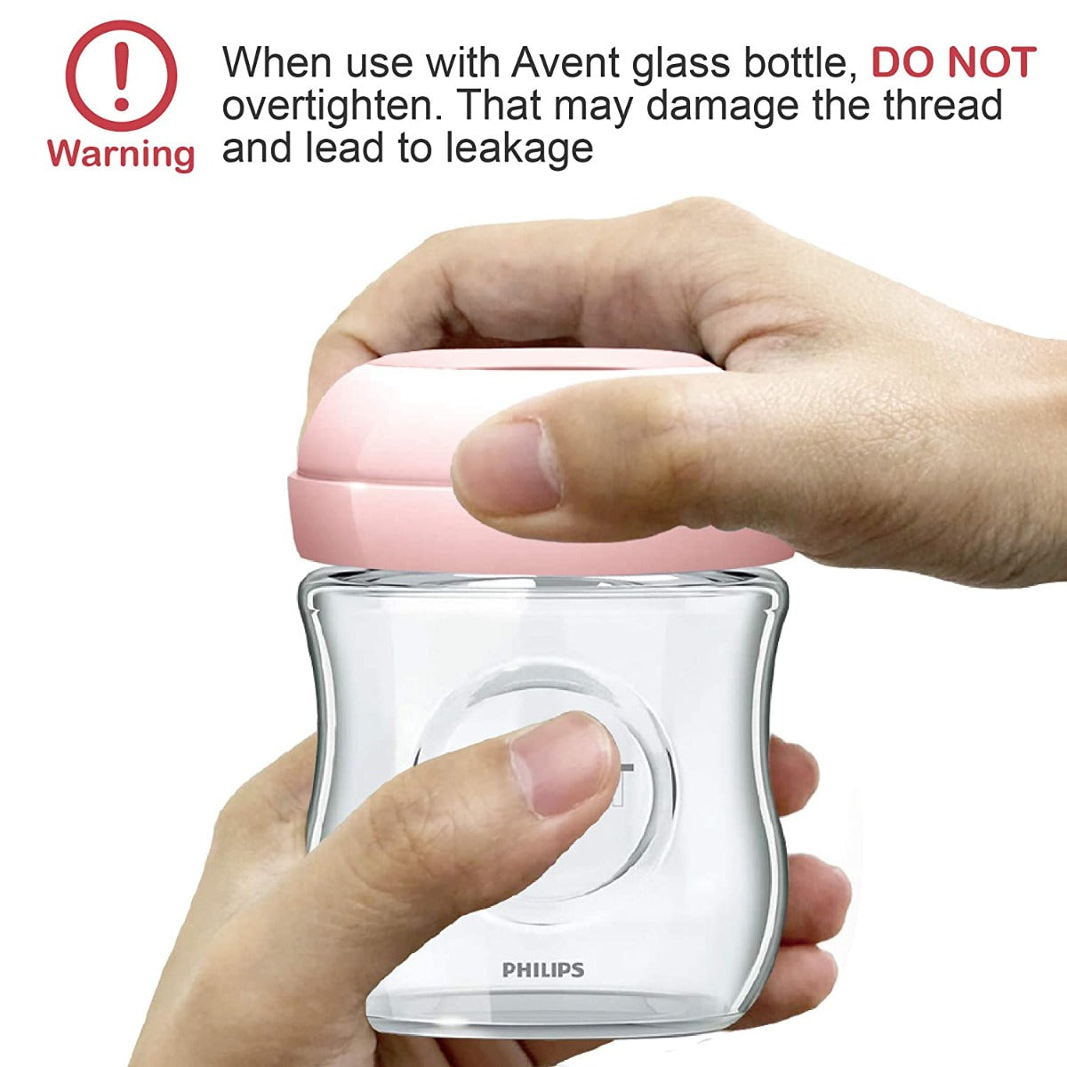 Maymom Screw Collar Rings for Avent Bottles - Pink