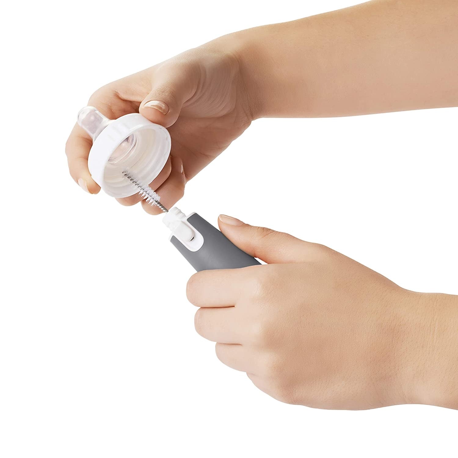 Oxo Tot On-The-Go Drying Rack with Bottle Brush - Grey
