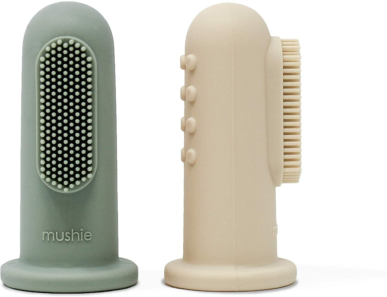 Mushie Silicone Finger Baby Toothbrush (2pk) (6 Colours)