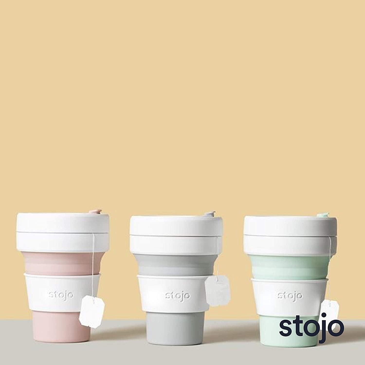 Stojo Silicone Collapsible Cup 12oz - Mint - Pupsik Singapore