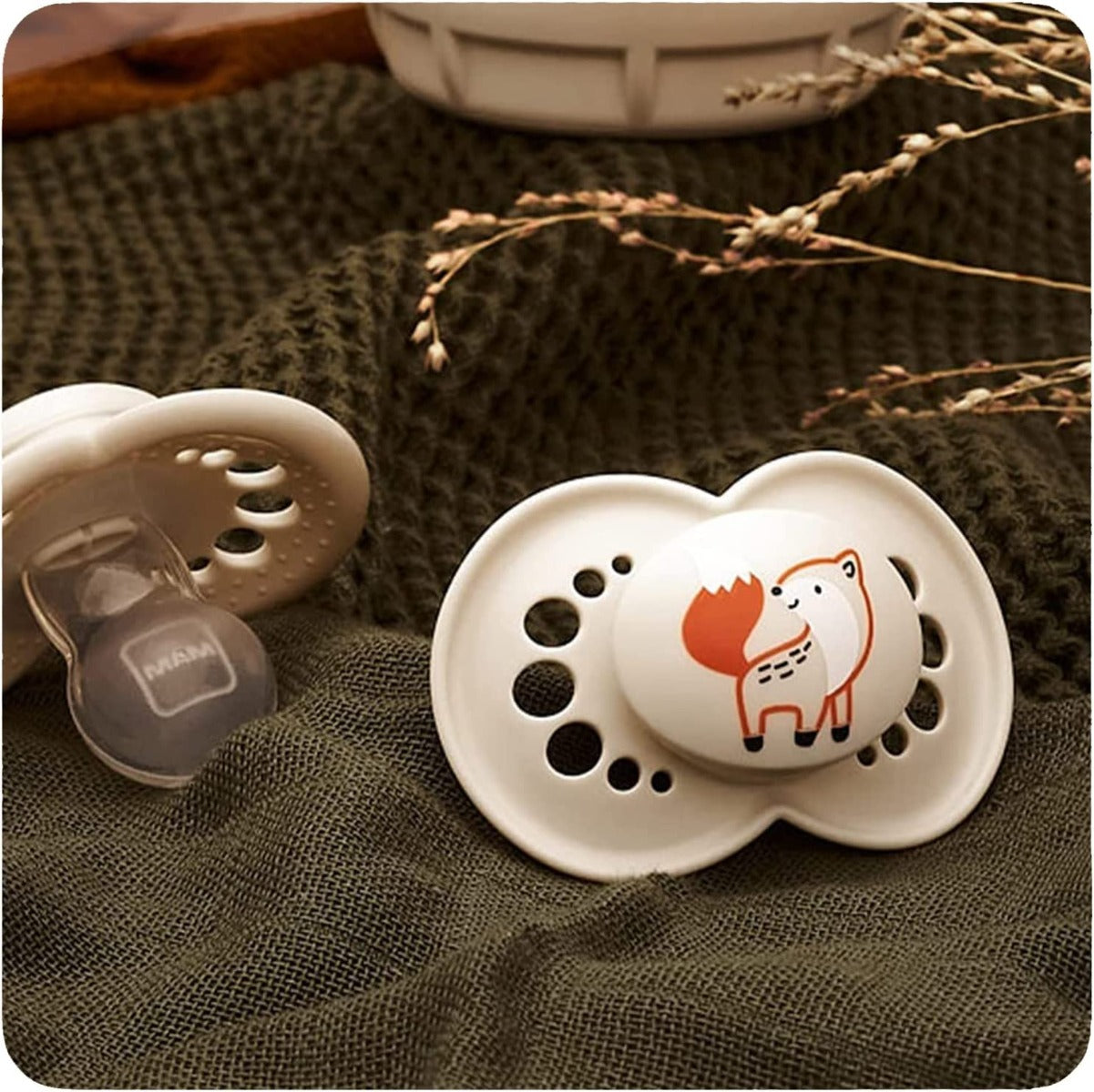 MAM Original Start Pacifier with Case, 2pk (16M+) - 2 Assorted Designs - Pupsik Singapore