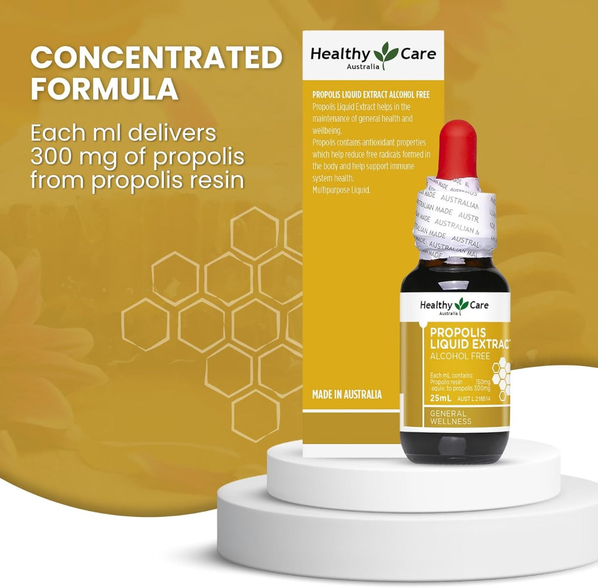 Healthy Care Propolis Liquid Extract - Alcohol-Free, 25ml (Exp 09/27)