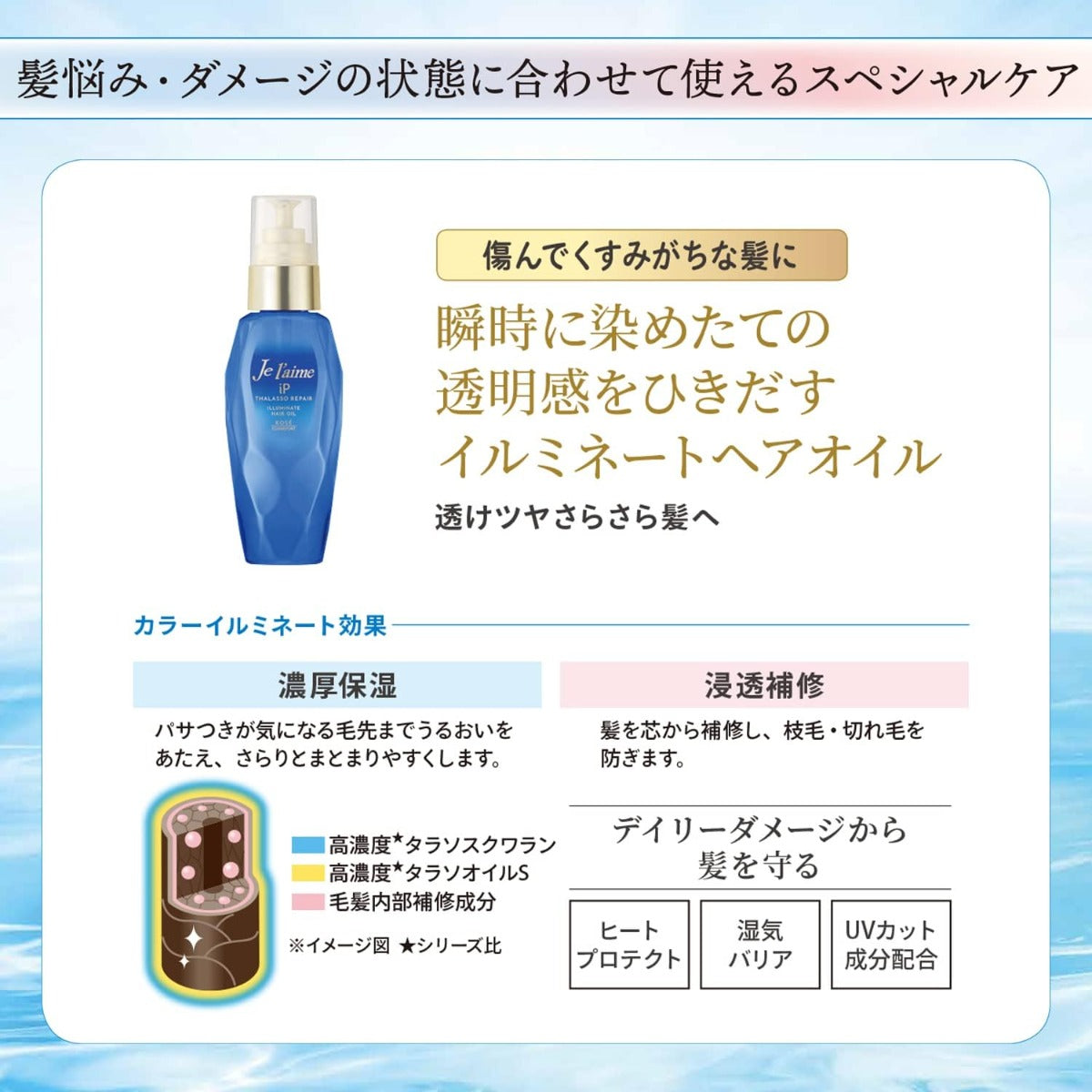 Jelaime iP Thalasso Repair Illuminating Hair Oil, 80ml