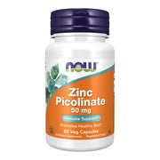 NOW Foods Zinc Picolinate 50mg, 60 Caps (Exp 01/31)