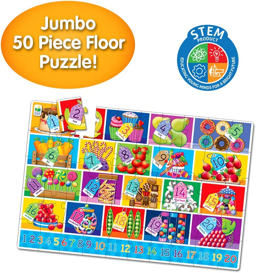 The Learning Journey Jumbo Floor Puzzle, 50pcs (2 Designs) - Pupsik Singapore
