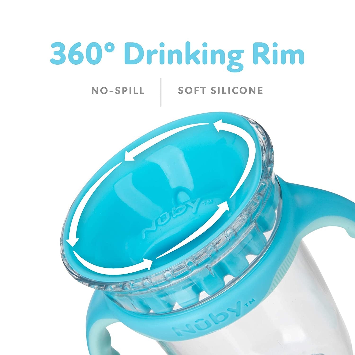Nuby 360 Edge 2-Stage Drinking Rim Tritan Cup, 240ml (3 Colors) - Pupsik Singapore