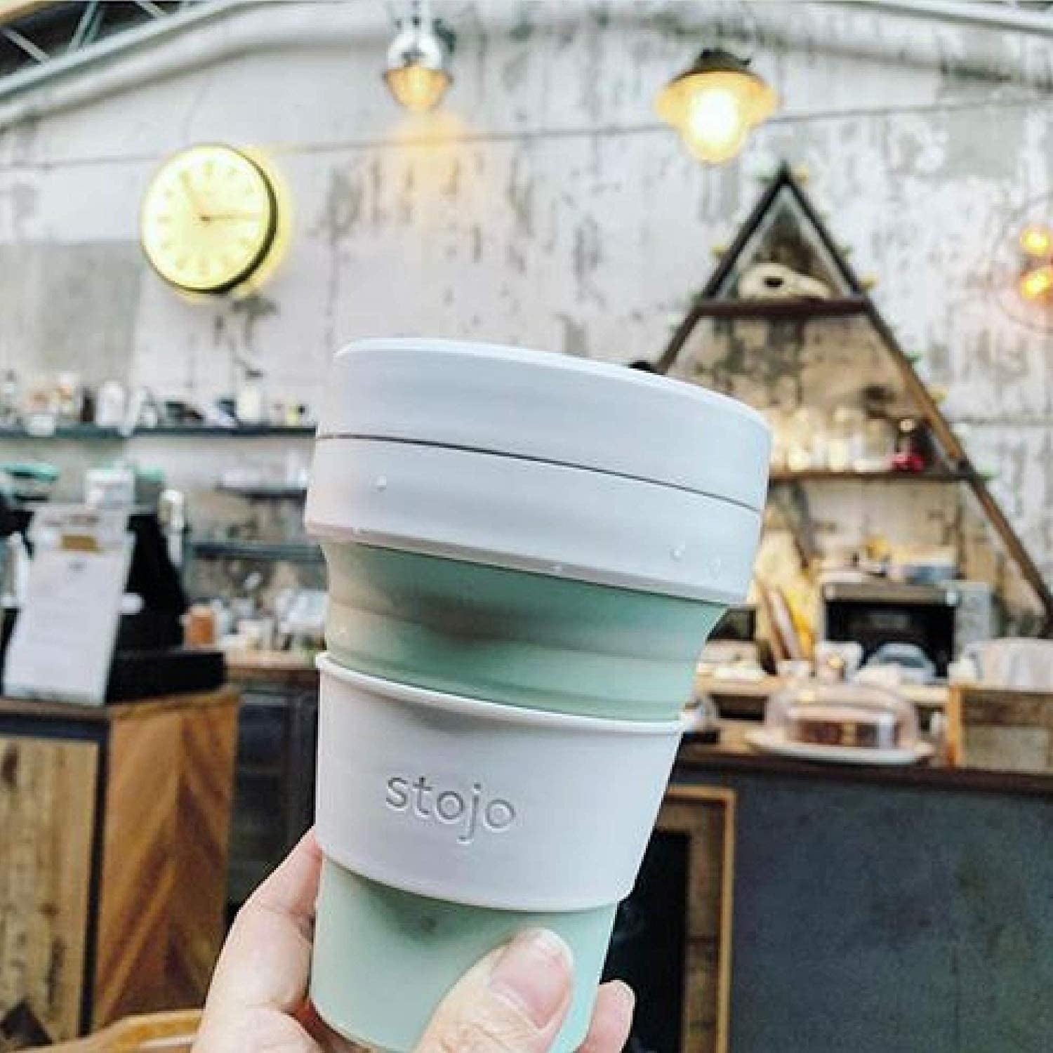 Stojo Silicone Collapsible Cup 12oz - Mint - Pupsik Singapore