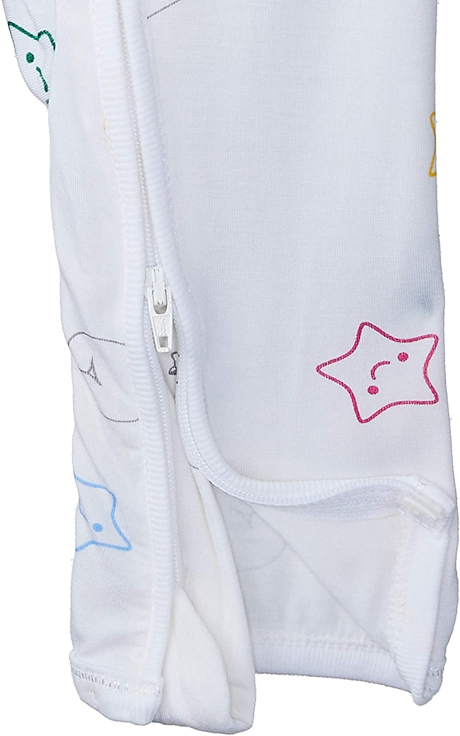 Baa Baa Sheepz Baby Zip Romper - Colourful Moon & Star White (4 Sizes)