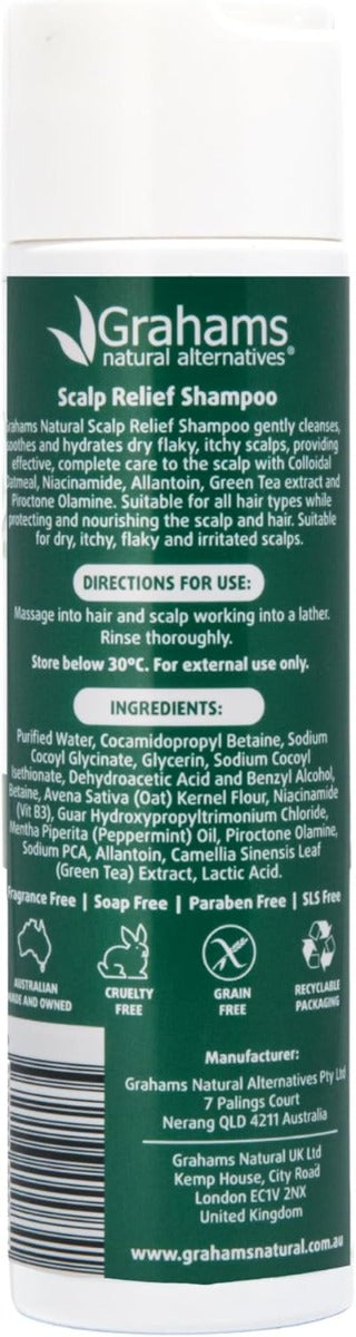 Grahams Natural Scalp Relief Shampoo, 250g (Exp 02/28)