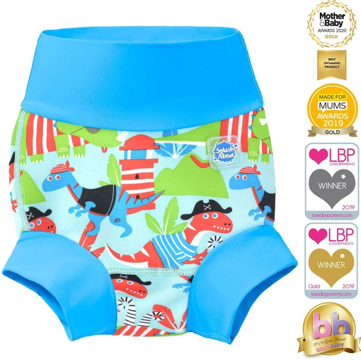 Splash About Happy Nappy Reusable Swim Diaper - Dino Pirates