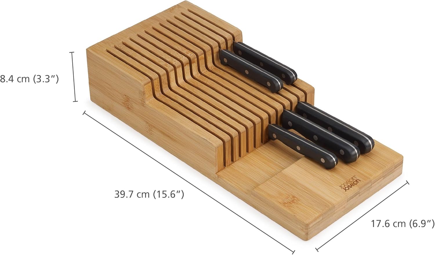 Joseph Joseph DrawerStore Large Knife Organiser - Bamboo