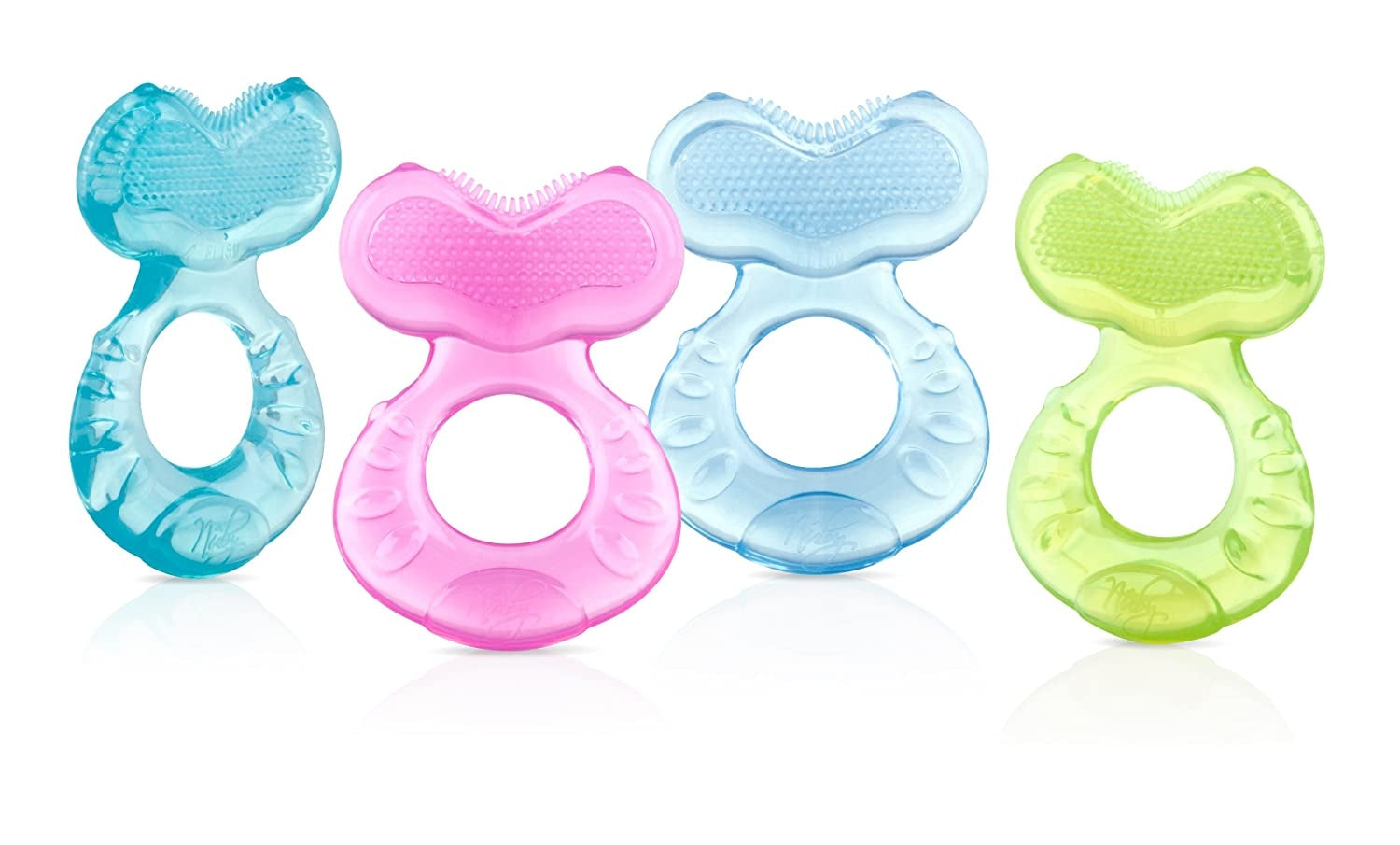 Nuby Silicone Fish-Shaped Teethe-Eez Teether (3 colors)