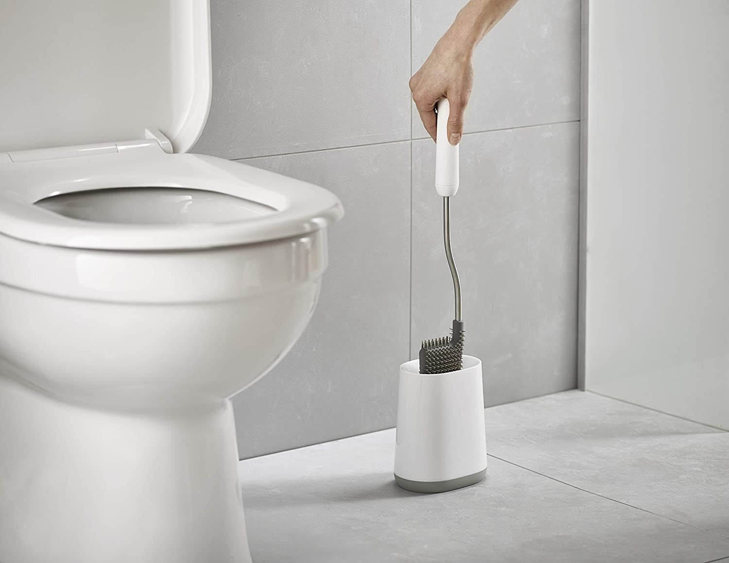 Joseph Joseph Flex Lite Toilet Brush - Grey/White