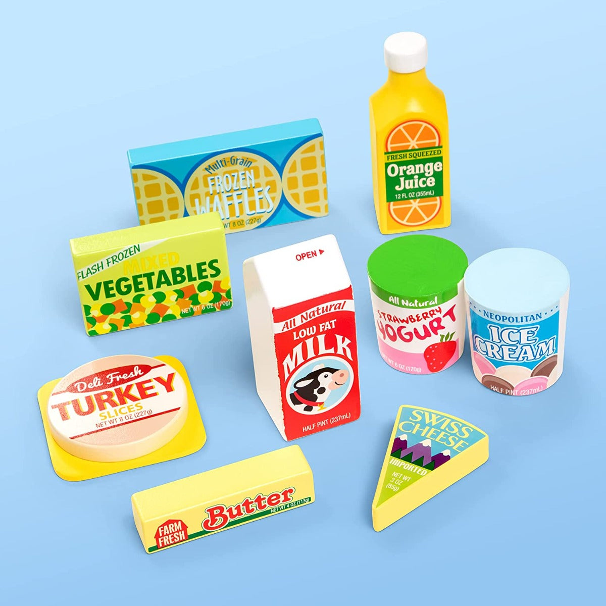 Melissa & Doug Fridge Food Wooden Play Food Set