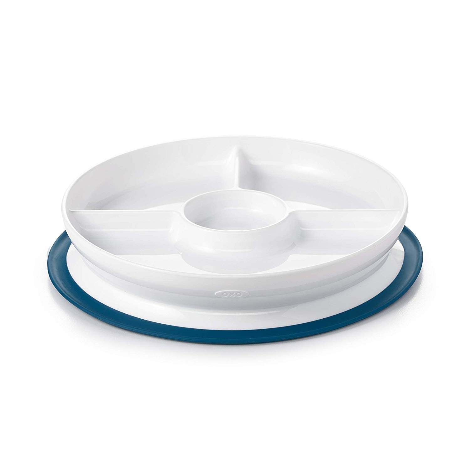OXO Tot Stick & Stay Suction Divided Baby Plate (5 Colours) - Pupsik Singapore