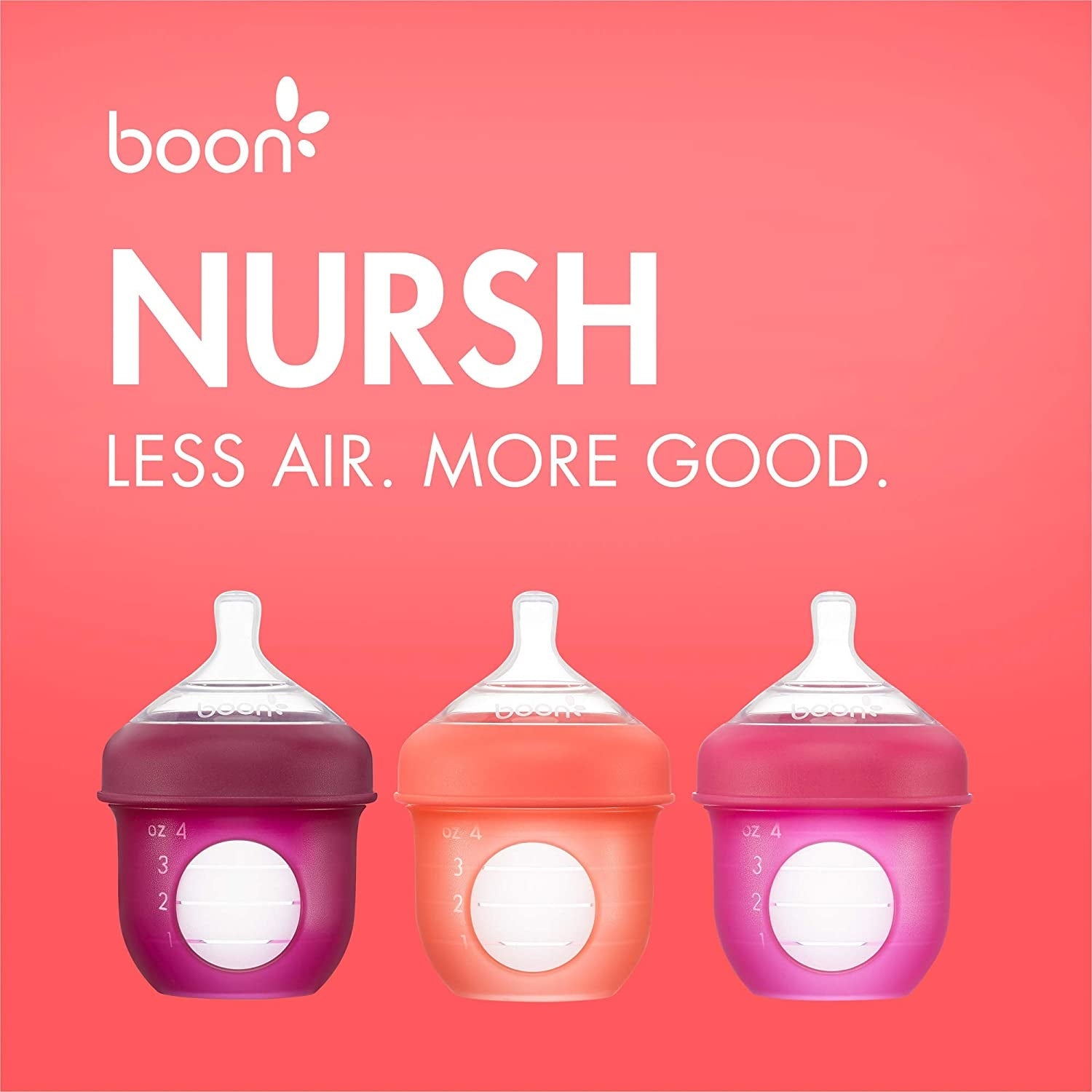 Boon Nursh Silicone Pouch Bottle, 4oz (3pk) (3 Colours) - Pupsik Singapore