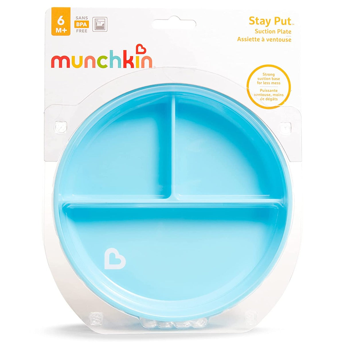 Munchkin Stay Put Suction Baby Plate (4 Colours) - Pupsik Singapore
