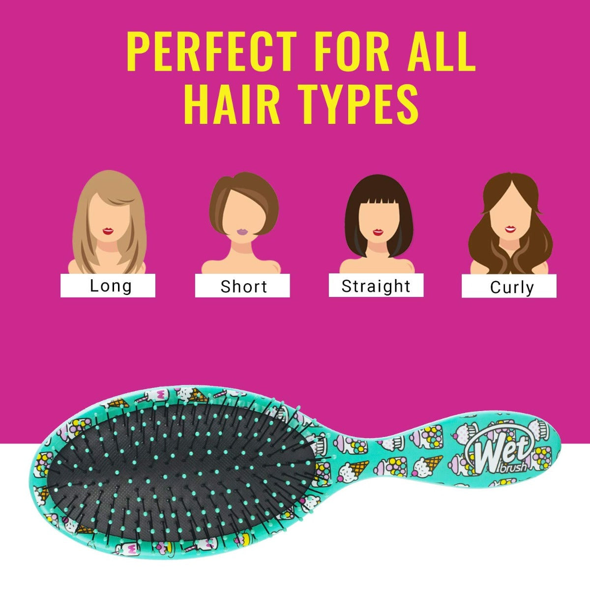 Wet Brush Detangler Brush Hello Kitty (2 Designs) - Pupsik Singapore