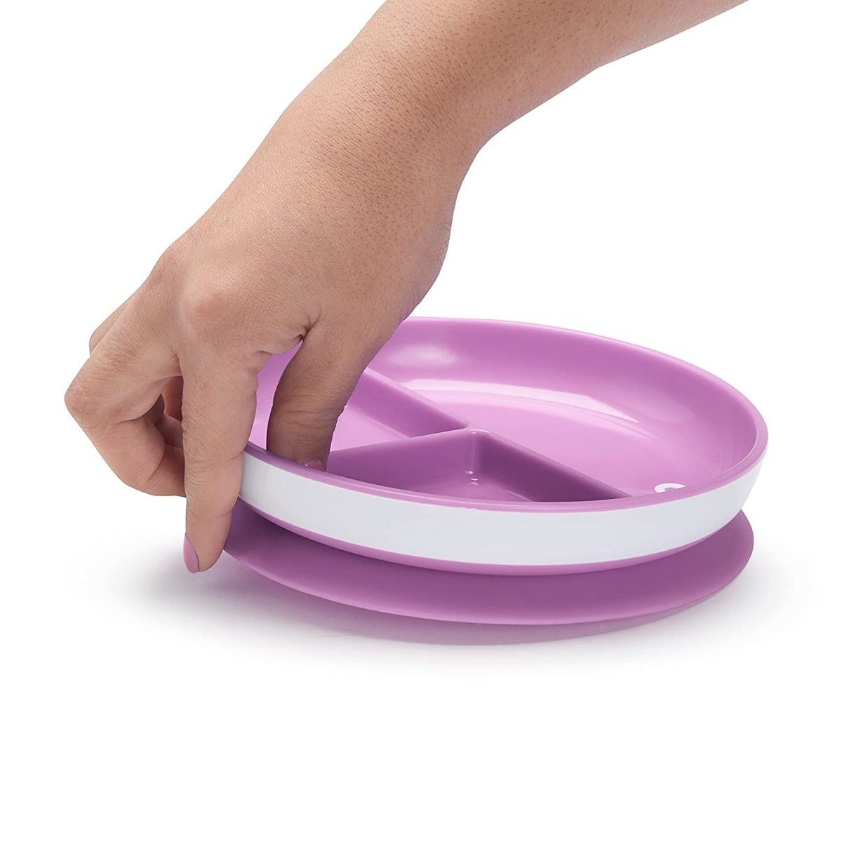 Munchkin Stay Put Suction Baby Plate (4 Colours) - Pupsik Singapore