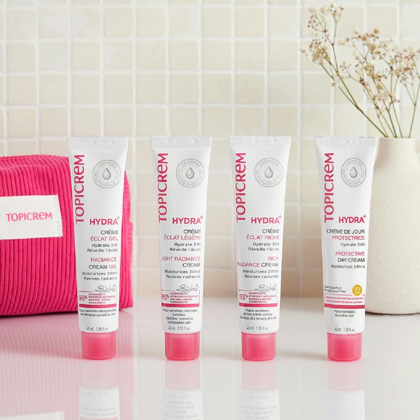 Topicrem Hydra+ Light Moisturizing Radiance Cream, 40ml (Exp 07/28) - Pupsik Singapore