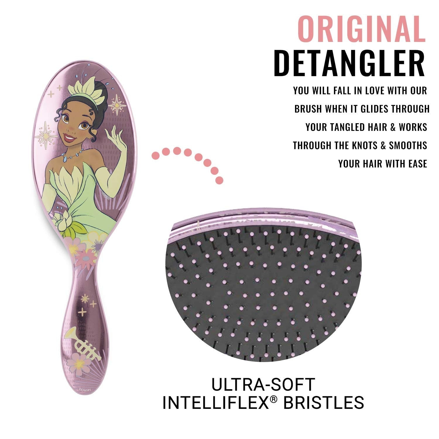 Wet Brush Detangler Brush Disney Princess - Tiana - Pupsik Singapore